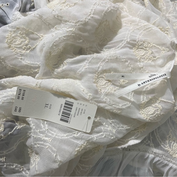 NWT Anthropologie The Deco Tunic Swim Coverup Cream Ivory XL Boho - Picture 10 of 12